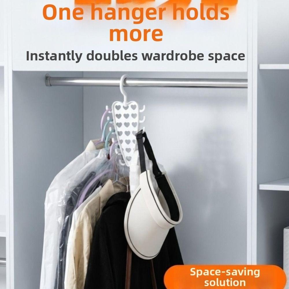 V Shaped Wall Mounted Rack Rotatable Hanger Organizer New Storage Rack for Wardrobe Dorm Room