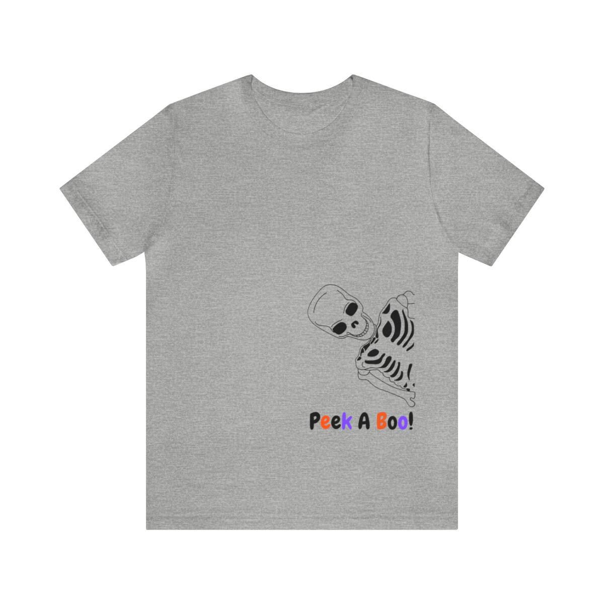 Skeleton Shirt, halloween shirt, Peek-a-boo shirt, funny halloween shirt S разноцветный