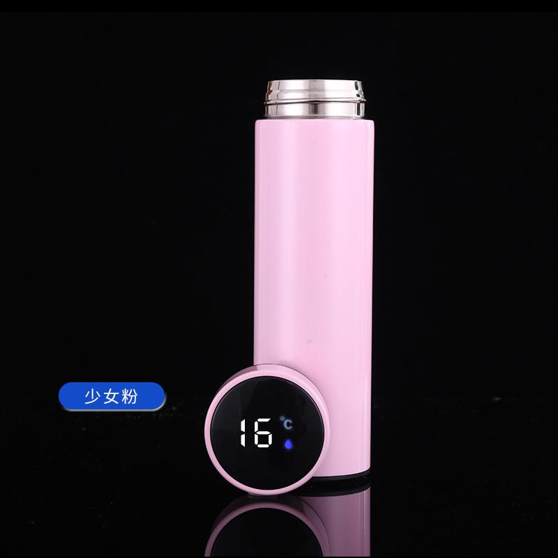 Intelligent Temperature Display Thermos Cup 304 Stainless Steel Car Portable Straight Body Cup Office Business Water Cup Gift Cup