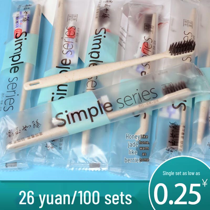Disposable Toothbrush with Toothpaste Set