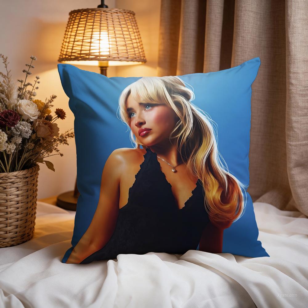 s-Sabrina Carpenters Singer Cushion Cover Premium Comfort Reversible Pillow Cove -Two In One Design for Any Room & Car Interior