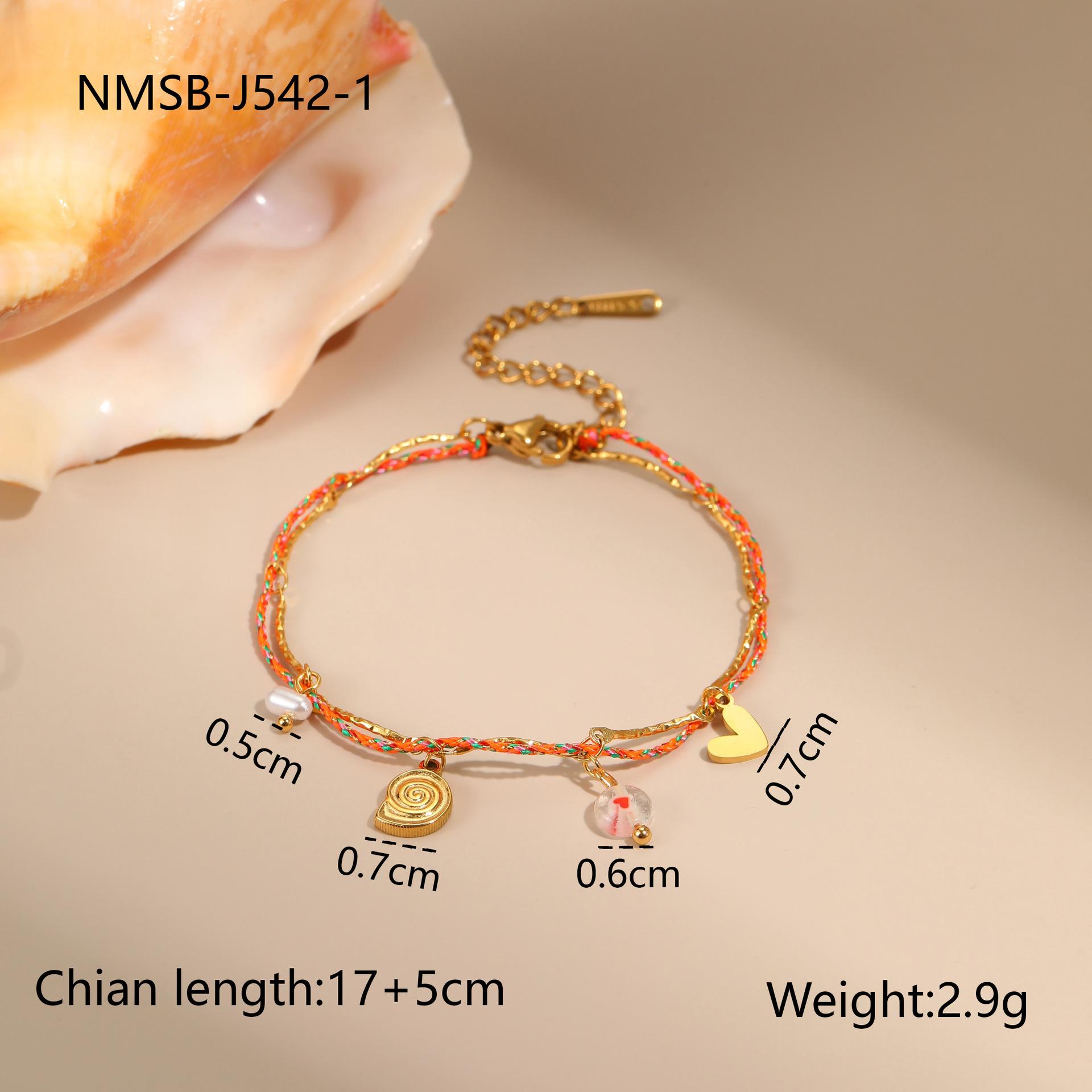 GEMCHIC Women s Ocean Style Starfish Seashell Braided Rope Bracelet Stainless Steel Fashion Jewelry