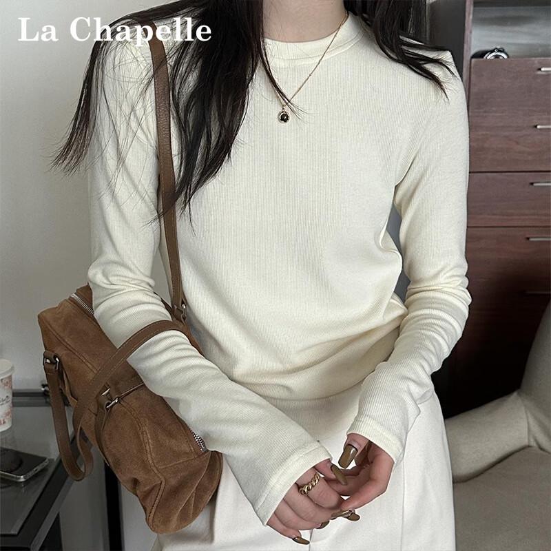 La Chapelle Women's Long-Sleeve Crew Neck Casual Basic Tee