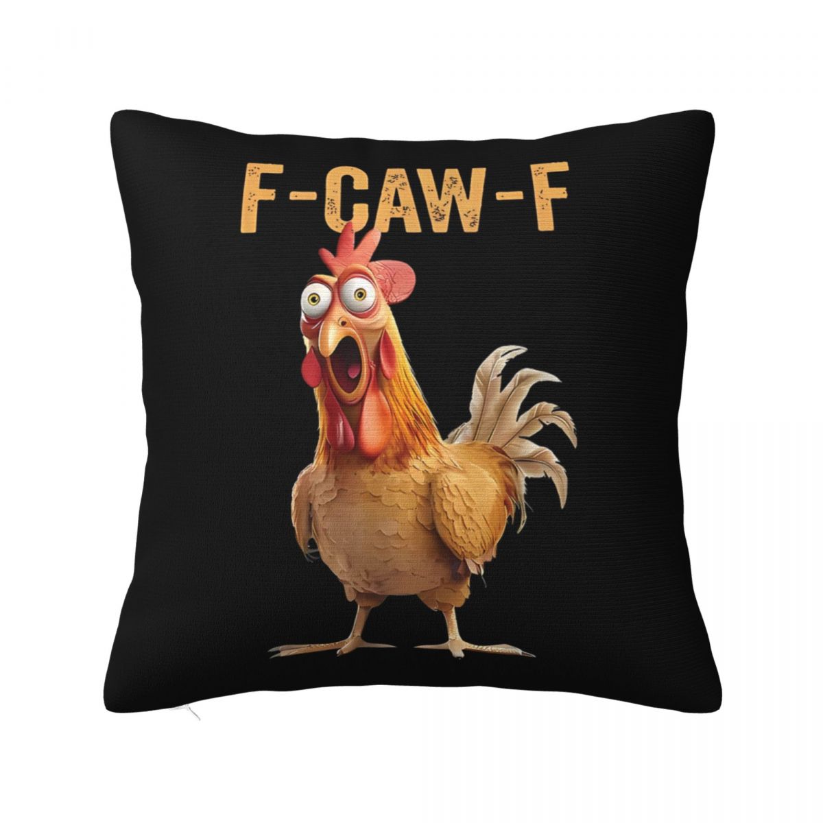 Chicken F-Caw-F What The Heli Pillow Case Morden Pillow Cover Square Cushion Cover Pillowcases For Wedding Party Home Decor Peach skin 18*18(CM)-1Pcs