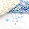 Iridescent Mermaid Pearls: No-Hole & Holed Options for DIY Jewelry, Phone Cases, Nail Art, Weddings
