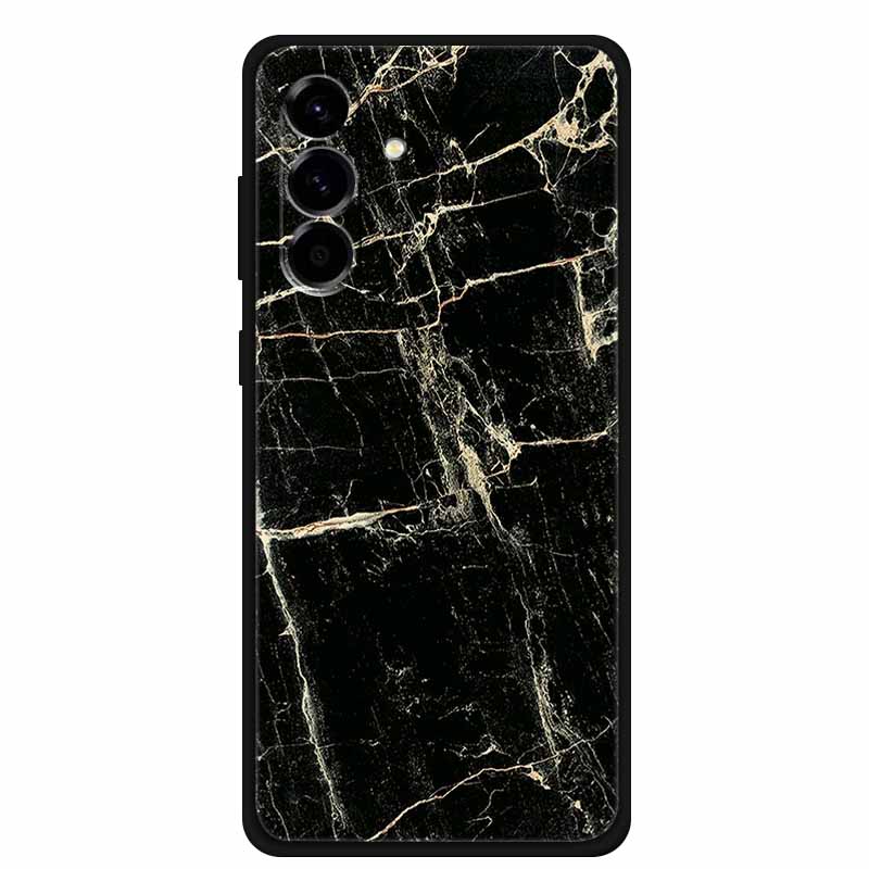 For Samsung Galaxy S25 FE 5G Case Soft Silicone TPU Black Phone Cover For Galaxy S25 FE 5G Protective Cartoon Bumper Coque S25FE