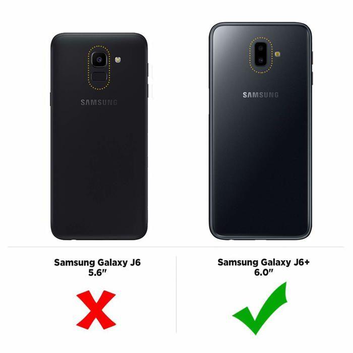 Coque et tour de cou pour Samsung Galaxy J6 PLUS 2018 - TPU Souple Transparent Cordon Noir réglable Phonillico®