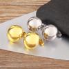 Nidin New Retro Simple Style Semicircle Shape Copper Stud Earrings For Women Lady Daily Party Ear Jewelry Accessories Fine Gifts