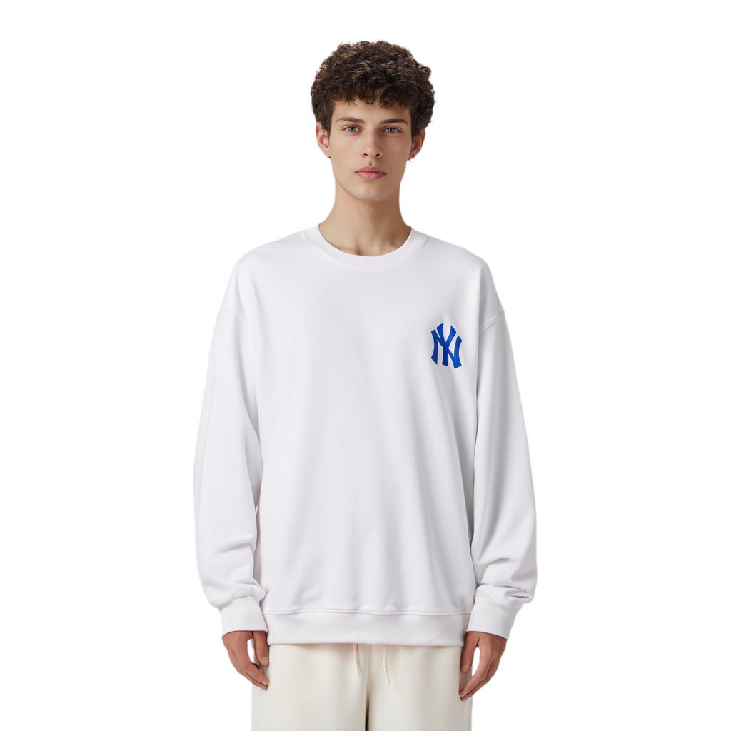 MLB Sweatshirts Unisex White Crew Neck Moderate Regular 31MT21011-50I