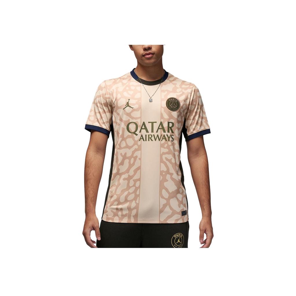 Jordan PSG 2023/24 Stadium Fourth Crew Neck T-Shirt Men Tops Khaki FD6504-201