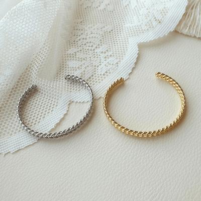 Bangle Bracelet Couple Layered Chain Fashion Double-Line Twist