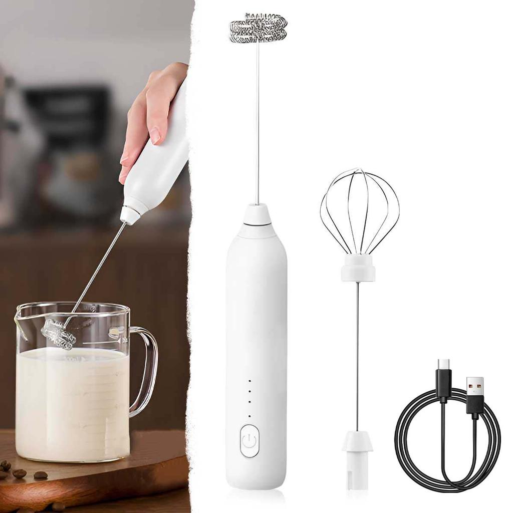 Handlicher Milchaufschäumer 300mAh Kabellos Elektrischer Schneebesen Getränkemixer Geeignet für Kaffee Milch Eier Mixer Küchenzubehör