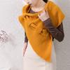 Neuer gestrickter Wollschal mit perforiertem Dreieckstuch-Überzug Kaschmirschal Dick Warm Halswärmer Damen Cape Umhang Poncho