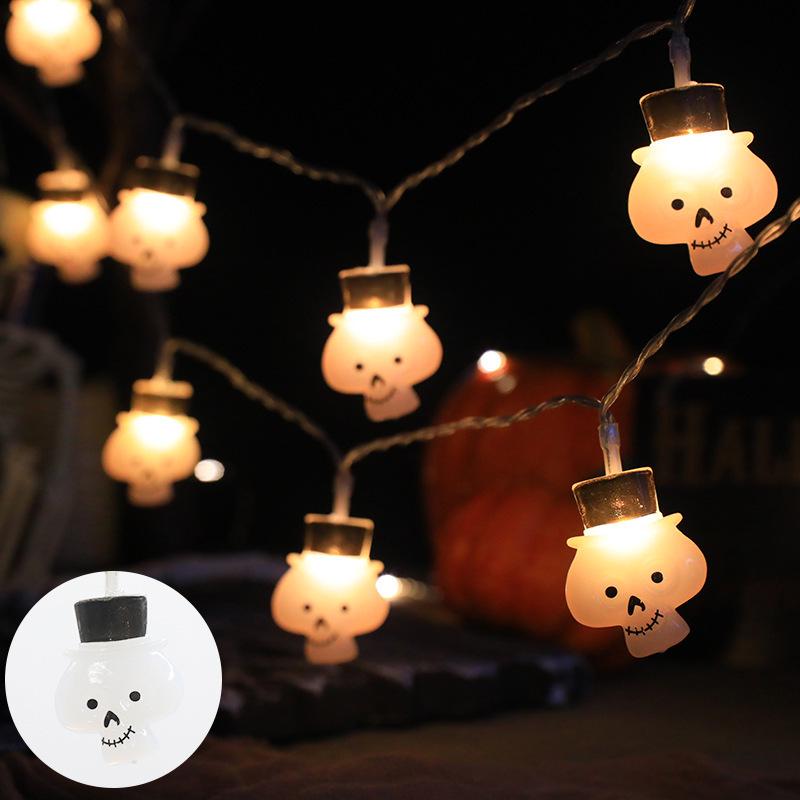 Halloween Pumpkin & Ghost String Lights for Outdoor Decoration and Party Atmosphere