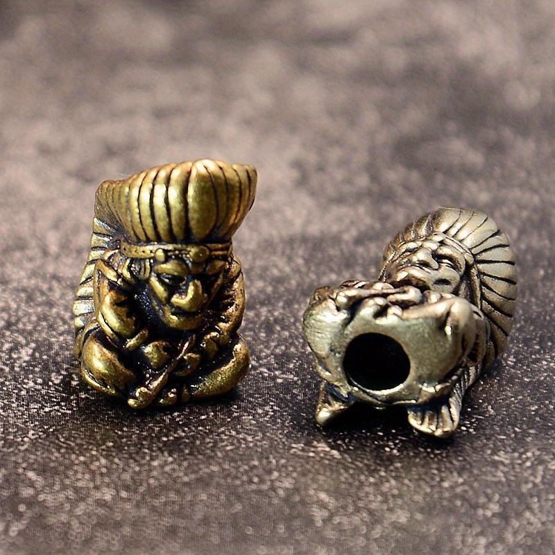 Indiański Starszy Wódz Mosiężna Koralik Noża DIY Bransoletki Breloczek Akcesoria Ręcznie Robiony Tkany Sznurek Wisiorek Retro Zawieszki