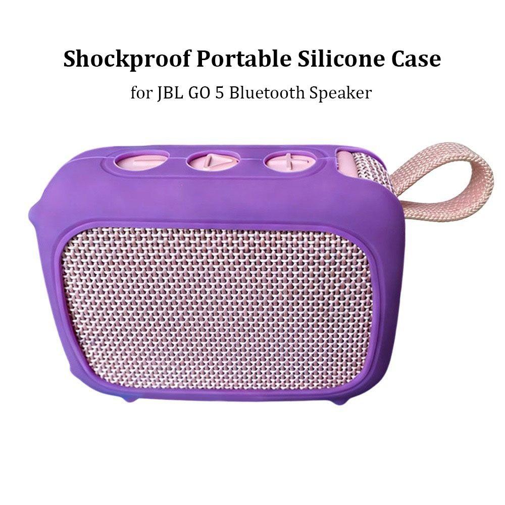 Shockproof Silicone Cover Portable Protective Cover for JBL GO 5 Bluetooth Speaker Travel Use