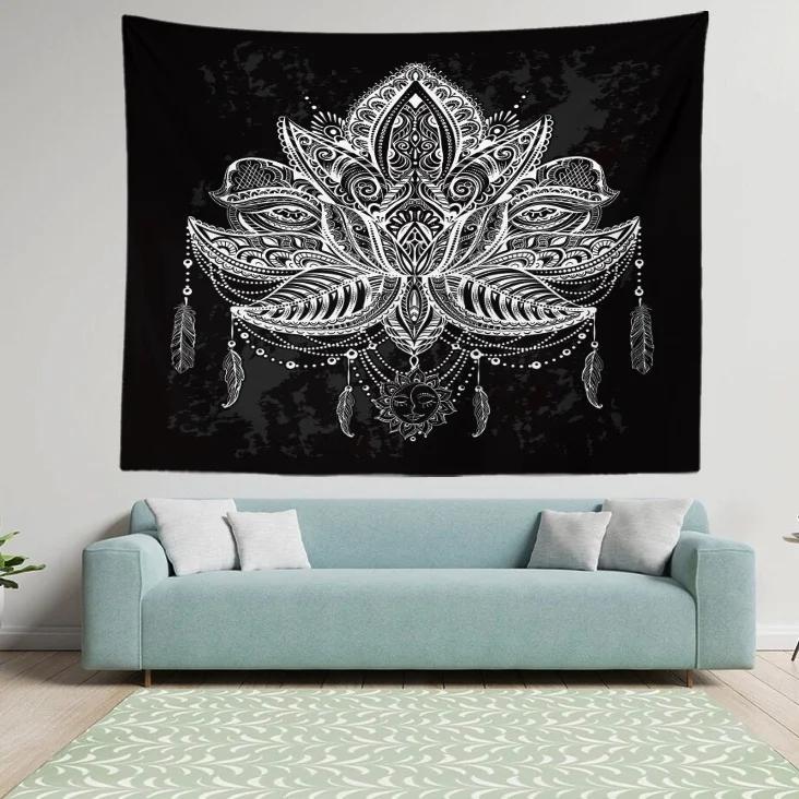 Home Decor Living Room Bedroom Tapestry Mandala Sun Lotus Wall Sofa Hanging