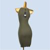 Export Single Spring and Summer Sleeveless Halter Knitting Silm Hip-Wrapped Short Dress Inner Wear Outer Wear Sexy Slimming Women