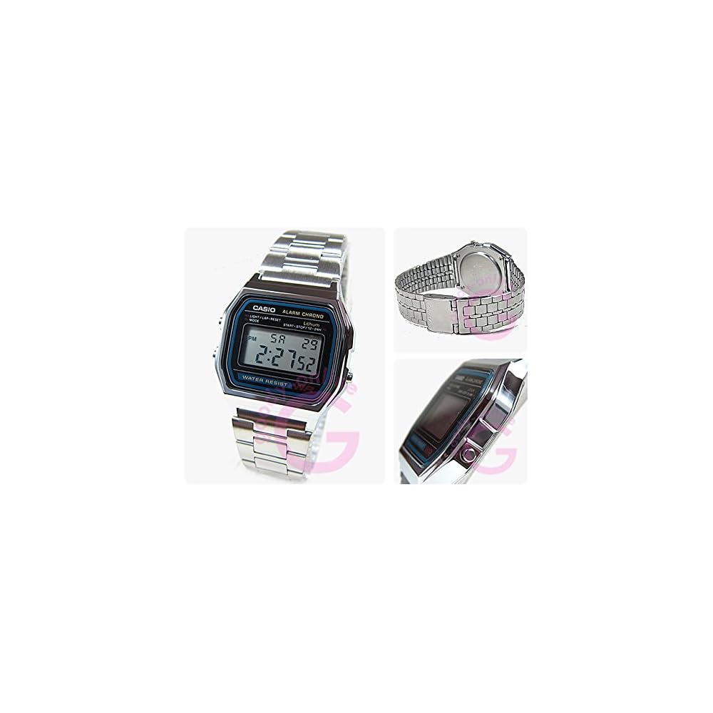 Casio A-158WA-1 Standard Digital Watch Silver Unisex Men's Wristwatch