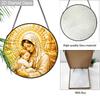 2D Flat Stained Glass Suncatcher, 6.3/7.87 Inch Virgin Mary Stained Glass Suncatcher, Our Lady of Lourdes Window Hanging, Wall Hanging Catholic Home