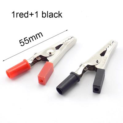 1PAIR 50mm Plastic Handle Alligator Clips Crocodile Battery Test Connector Test Probe Metal Clips