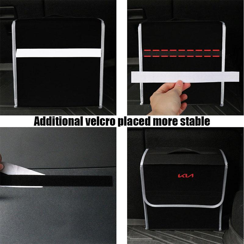 1Pcs Cars Foldable Trunk Bag Car Soft Felt Storage Bag Organizer Car Goods For KIA Ceed Rio Sportage R K3 K4 K5 K6 Ceed Sorento Cerato Optima