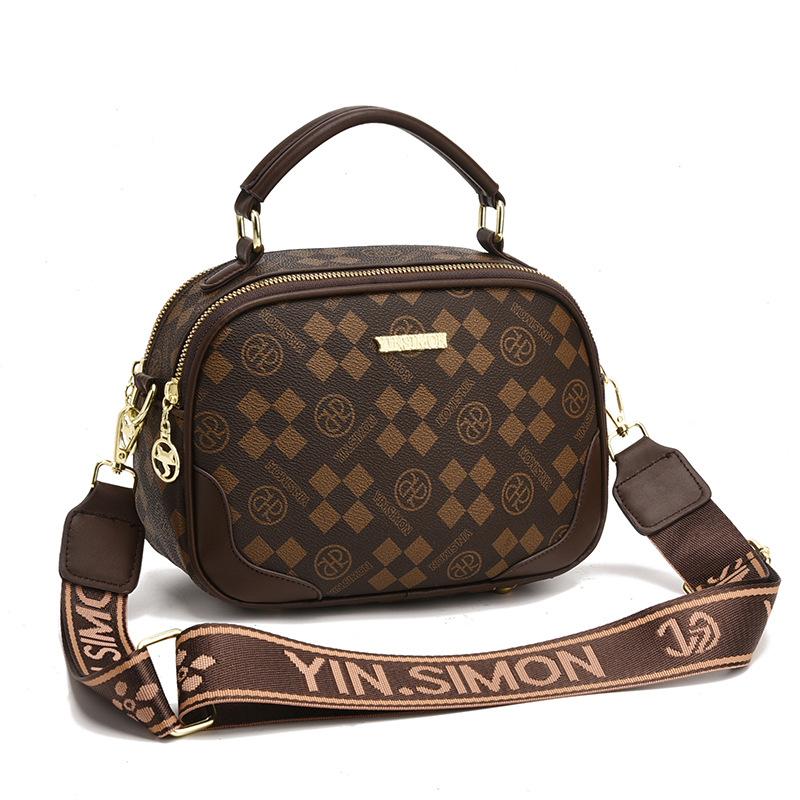 

Популярная маленькая круглая сумка интернет-знаменитости 2025 новая модная сумка через плечо с цветком, женская