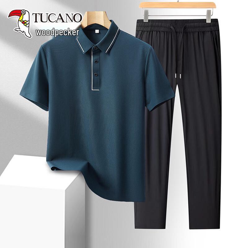 

TUCANO Men s Casual Summer Two-Piece Sportswear Set 4XL