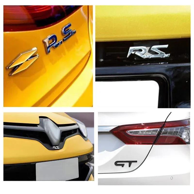 ESIF6 3D Metall GT RS Line Emblem Abzeichen Heckklappe Seite Aufkleber Abziehbilder für Renault Logan Clio Megane Captur Twingo Duster Kadjar