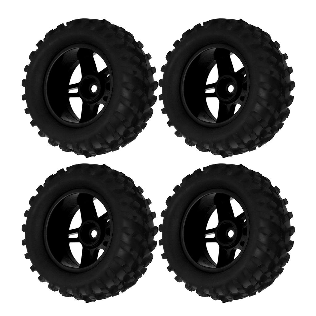 4Pcs RC Wheels And Tires Set 82mm Front and Rear with Interlaced Pattern for WLToys 144001 1 14 RC Off Road Car