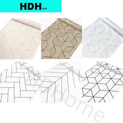 Golden Stripe Wallpaper Home Decoration Self Adhesive Wallpaper Furniture Renovation Waterproof Geometry Peel and Stick Stickers