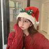 Christmas Red Plush Santa Hat Women Holiday Party Decoration