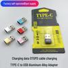 Adapter żeński Type-C na męski USB ze stopu aluminium 2.0, wysoki połysk, do danych i ładowania, dla Apple i Huawei, szybkie ładowanie PD