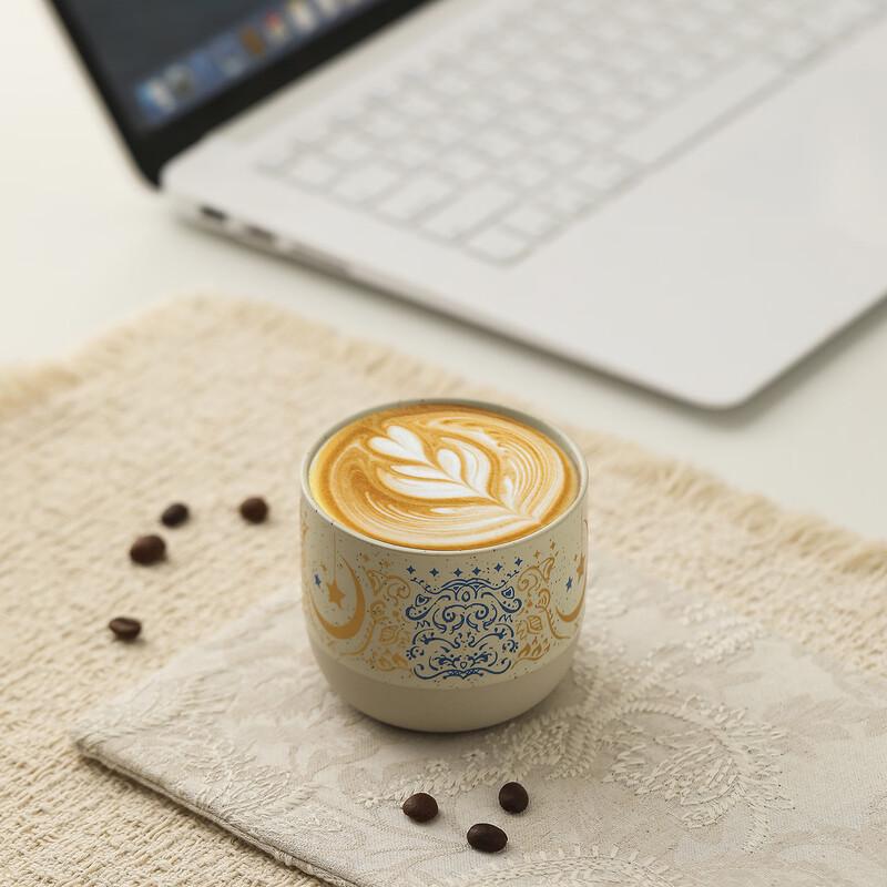 OLOEY Star Moon Bone China Travel Coffee Mug Set