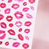 1pcs Kiss Print Nail Art Stickers, Matte Finish Self-Adhesive Decals for Valentine's Day & Daily DIY Manicure