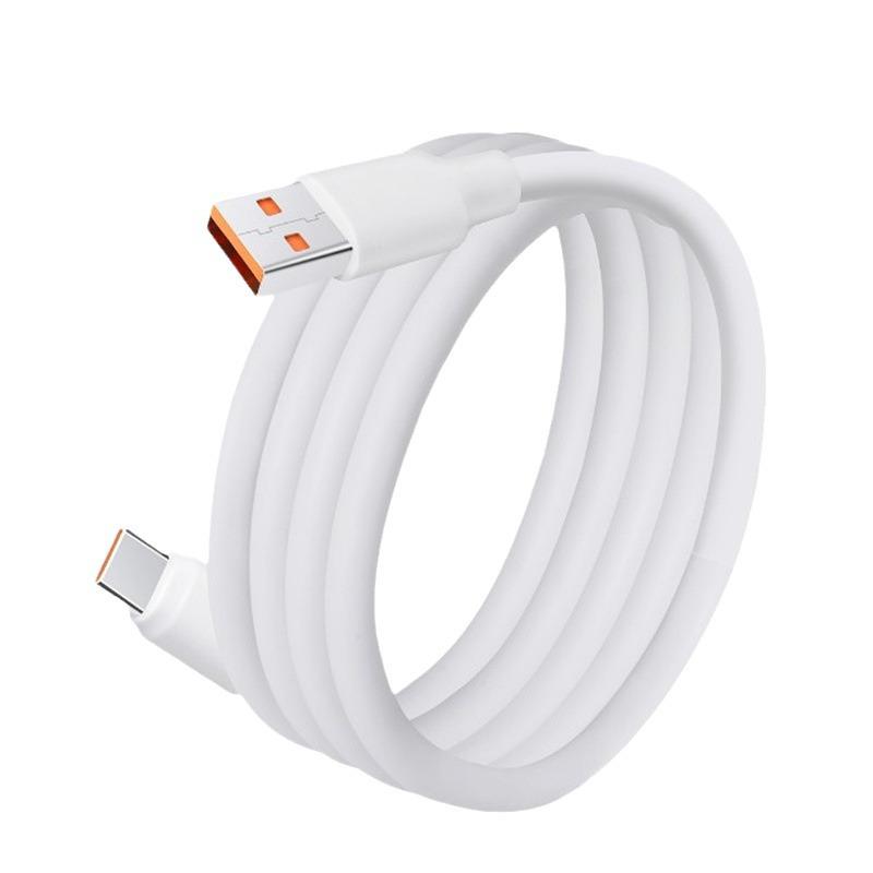 120W Python High-Speed Charging Cable for Xiaomi and Huawei - 6.0 Silicone Data Wire, Durable and Suitable for Flash Charging.