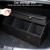 Portable Multi-purpose Car Trunk Storage Vehicle Organizer with Lock Foldable Car Boot Organiser PU Leather Car Storage Box