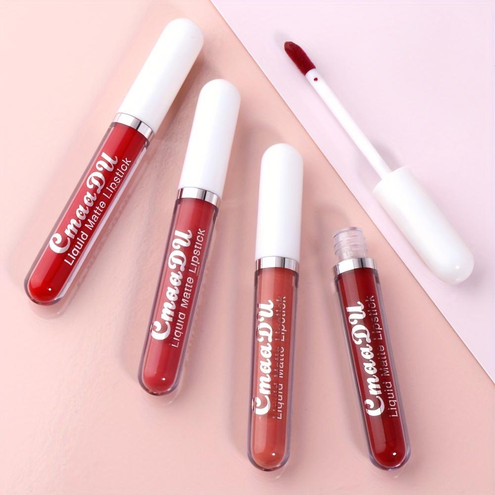 Seksowny aksamitny matowy błyszczyk w płynie szminka błyszczyk Beauty Red Nude wodoodporny długotrwały makijaż