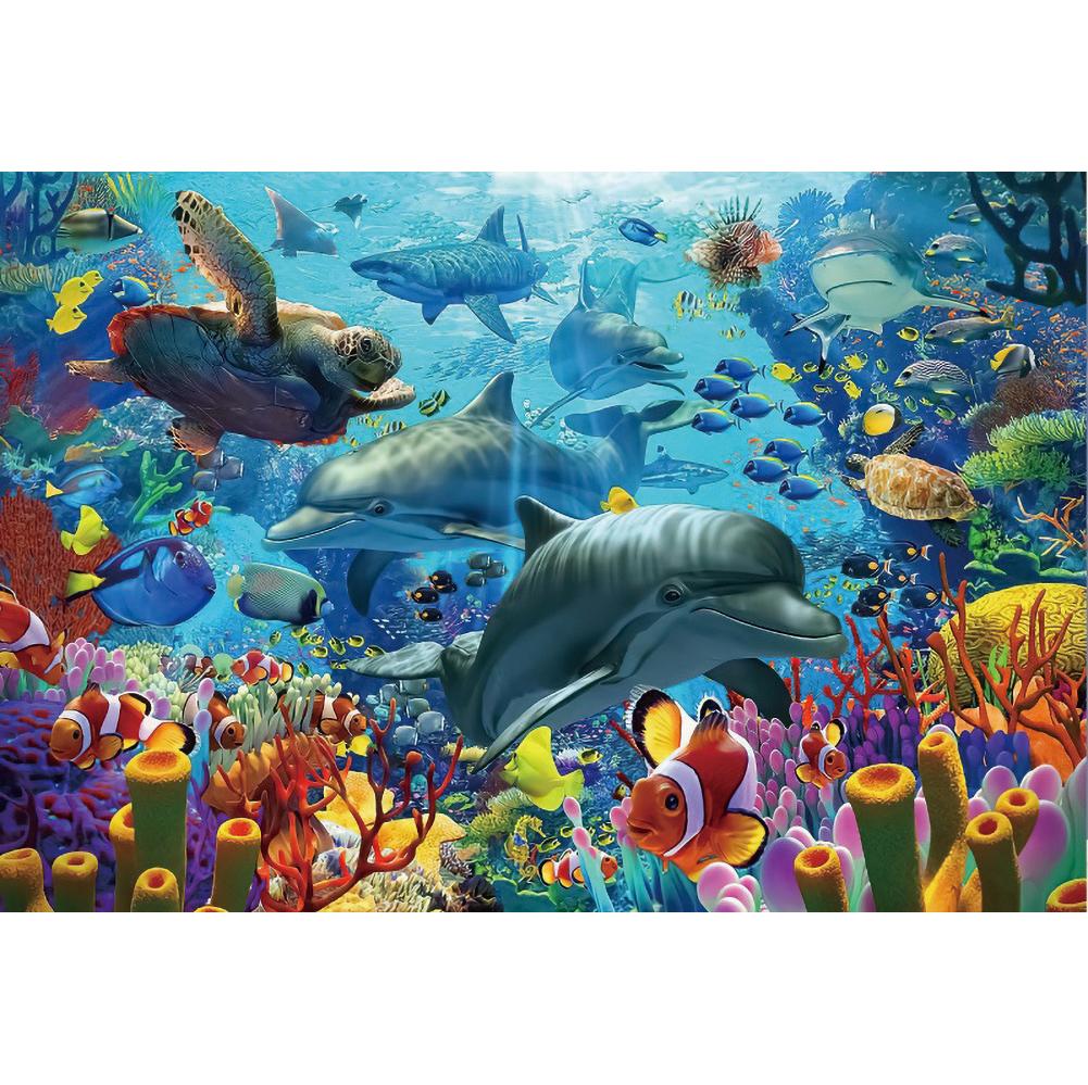 Underwater World Seabed Photography Backdrop Decor Ocean Undersea Fish Coral Baby Birthday Background Photo Studio Props Custom