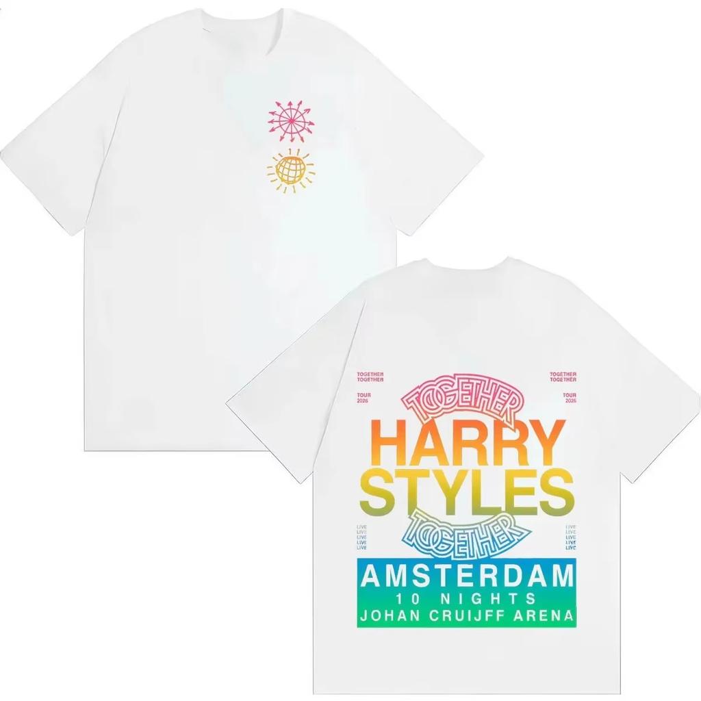 Harry Styles 2026 Together Live On Tour Merch T-shirt Fashion Casual Unisex Harajuku High Quality Tshirt Lightweight Breathable Comfortable Clothes