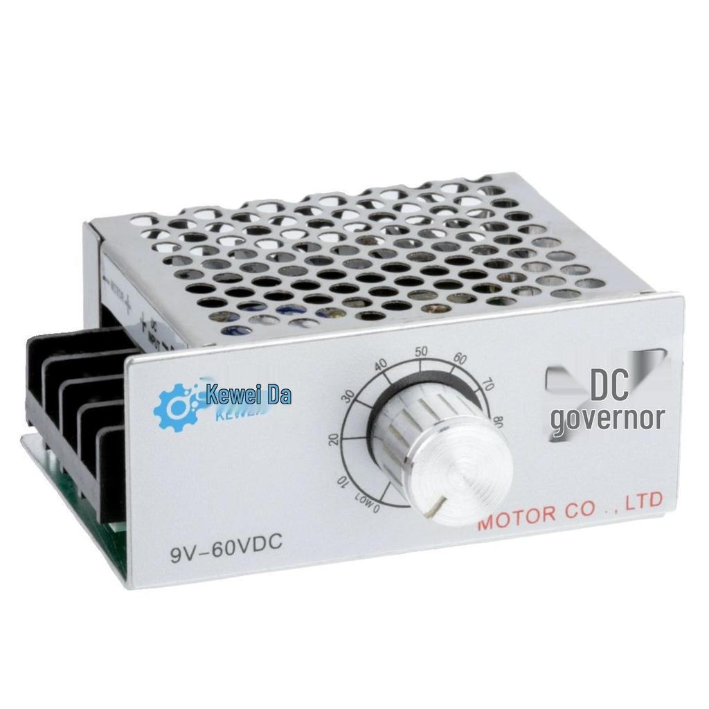 Hochleistungs-PWM-Gleichstrommotor-Drehzahlregler für 9V-60V Motoren, Kompatibel mit 12V, 24V, 48V, 60V