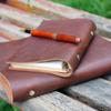 Vintage Skórzany Notes A5 z Pierścieniami na Kartki, Zamykany na Pasek