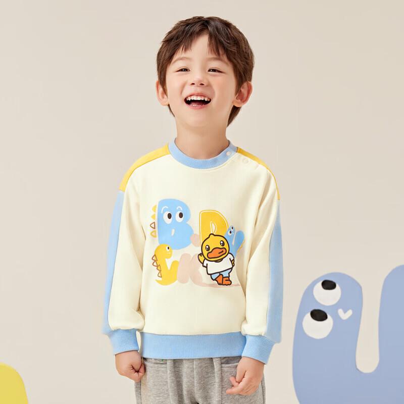 B.Duck Boys Cartoon Patchwork Long Sleeve Sweatshirt XXL