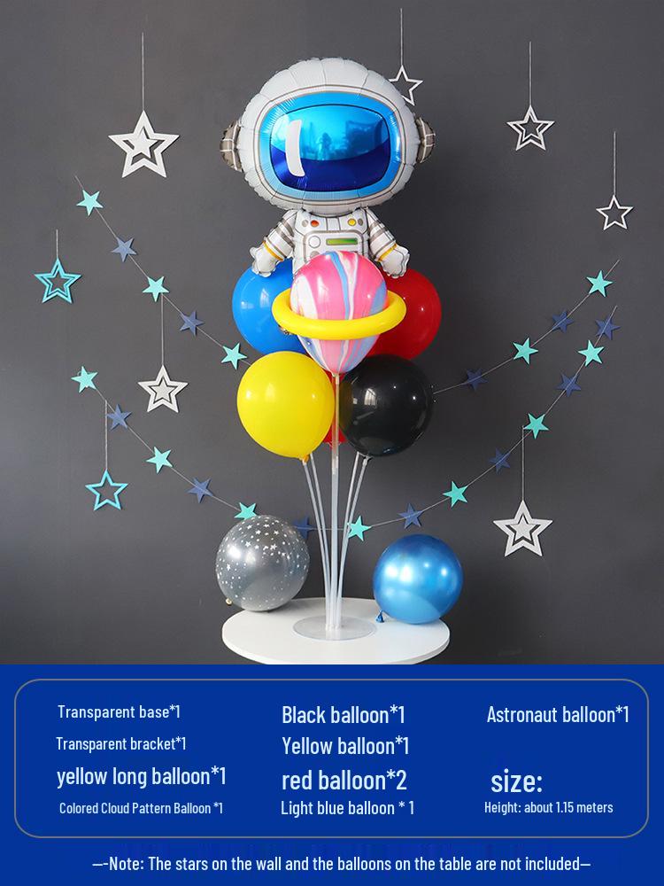 Space-Themed Astronaut Birthday Decorations for Boys: Floating Balloons & Party Supplies