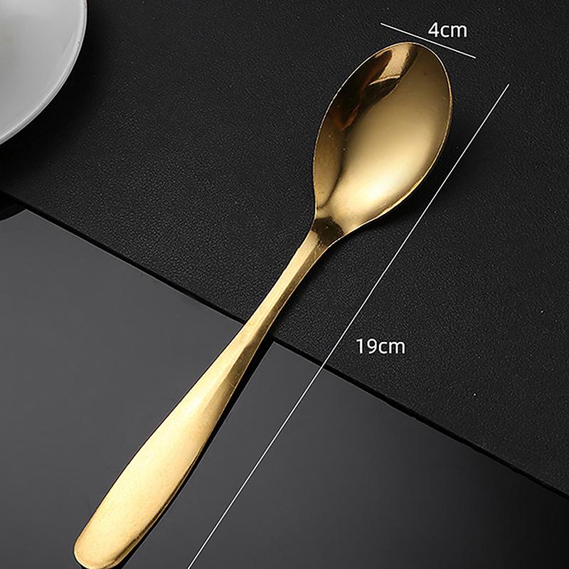 1Pc Coffee Stirring Spoon Cutlery Set Juice Gold Silver Tea Spoons Ice Cream Long Handle Scoop Tableware Kitchen Tools
