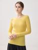 100% Pure Cashmere Slim Fit Women's Round Neck Knit Sweater for Autumn and Winter