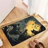 1PC Halloween Witch Hat Bats Kitchen Rug Non-Slip Door Mat Pop Design Bathroom Rug Bath Mat Carpet for Home Sink Laundry Decor