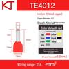 KT KST TE4012/4018/6014 Tubular Pre-Insulated Purple Copper Lug Wire Connector Terminal