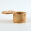 Bamboo Salt Container Spoon Seasoning Jar With Swivel Magnetic Closure Lid To Keep Dry To Storage Pepper Spice Cellar Holder
