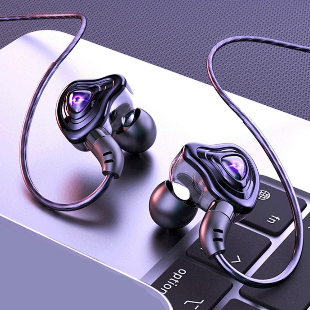 3.5mm in Ear Earphones Elbow Wired Headset Sport Earphones Esports Wired Earphone  Running